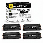 Compatible Pack x 4 Canon 719 Negro Cartuchos de Toner 3479B002