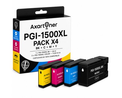 Compatible Pack x 4 Canon PGI-1500XL / PIG1500 Cartuchos de Tinta