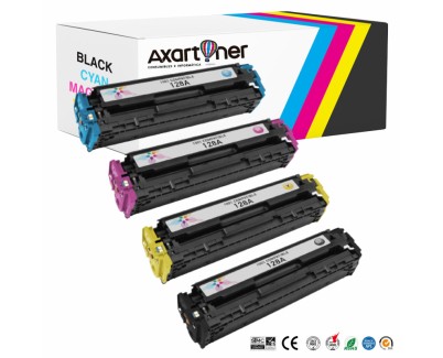 Compatible Pack x 4 HP CE320A / CE321A / CE322A / CE323A Cartuchos de Toner 128A