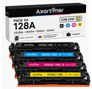 Compatible Pack x 4 HP CE320A / CE321A / CE322A / CE323A Cartuchos de Toner 128A