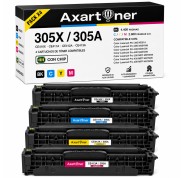 Compatible Pack x 4 HP CE410X / CE411A / CE412A / CE413A - 305X / 305A Cartuchos de Toner para HP LaserJet Pro 400 Color MFP M475dn MFP M475dw M451dn M451nw M451dw Pro 300 Color MFP M375nw