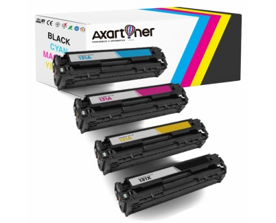 Compatible Pack x 4 HP CF210X / CF211A / CF212A / CF213A Cartuchos de Toner 131X / 131A