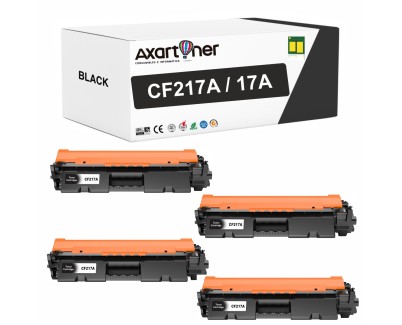 Compatible Pack x4 HP CF217A / 17A Negro Cartuchos de Toner para Laserjet Pro M102a M102w MFP M130a M130fn M130fw M130nw