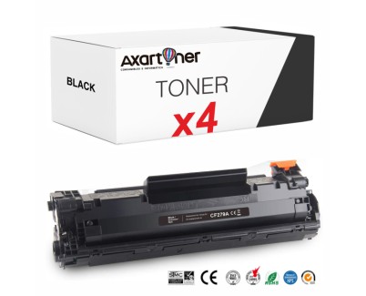 Compatible Pack x 4 HP CF279A / 79A Negro Cartucho de Toner para HP LaserJet Pro M12 , M26