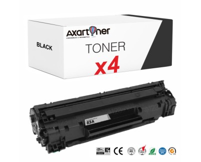 Compatible Pack x 4 HP CF283A / 83A Negro Cartuchos de Toner