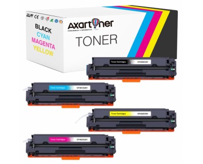 Compatible Pack x 4 HP CF400X / CF401X / CF402X / CF403X 201X Cartuchos de Toner