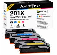 Compatible Pack x 4 HP CF400X / CF401X / CF402X / CF403X 201X Cartuchos de Toner para Color LaserJet Pro M252dw, M252n, MFP M274dn, MFP M274n, MFP M277dw, MFP M277n