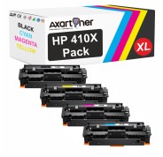 Compatible Pack x 4 HP CF410X / CF411X / CF412X / CF413X Cartuchos de Toner 410X / 410A para HP Color Laserjet Pro M452 - MFP M377, M477