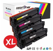 Compatible Pack x 4 HP CF530A XL / CF531A XL / CF532A XL / CF533A XL Cartuchos de Toner 205A