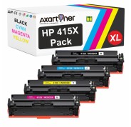 Compatible Pack x 4 HP W2030X / 31X / 32X / 33X - 415X - CON CHIP - Cartuchos de Toner para HP Color LaserJet Pro MFP M454 / M478 / M479