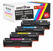 Compatible Pack x4 HP W2030X / 31X / 32X / 33X - 415X - CON CHIP - Cartuchos de Toner para HP Color LaserJet Pro M454dn M454dw M454nw MFP M479dw M479fdn M479fdw M479fnw Enterprise M455dn MFP M480f