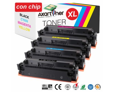 Compatible Pack x 4 HP W2030X / 31X / 32X / 33X - 415X - CON CHIP - Cartuchos de Toner para HP Color LaserJet Pro MFP M454 / M478 / M479