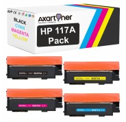 Compatible Pack x 4 HP W2070A / W2071A / W2072A / W2073A 117A CON CHIP Cartuchos de Toner para HP Color Laser 150a, 150nw - MFP 178nw, 178nwg, 179fng, 179fnw, 179fwg