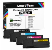 Compatible Pack x 4 Xerox VersaLink C400 / C405 Cartuchos de Toner
