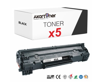 Compatible Pack x 5 Canon 726 Negro Cartucho de Toner 3483B002 / CRG726 para Canon LBP-6200, LBP-6230