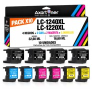 Compatible Pack x10 Brother LC1220XL / LC1240XL Cartuchos de Tinta