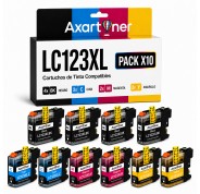Compatible Pack x10 Brother LC123XL / LC121XL Cartuchos de Tinta LC-123 / LC-121