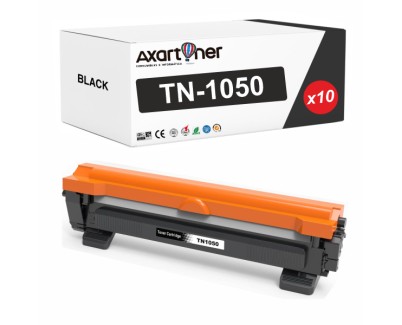 Compatible Pack x10 Brother TN1050 Negro Cartuchos de Toner para Brother HL-1110 HL-1112 HL-1212 HL-1210 DCP-1510 DCP-1610 DCP-1612 DCP-1512 MFC-1810 MFC-1910