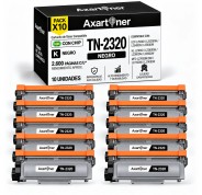 Compatible Pack x10 Brother TN2320 Negro Cartuchos de Toner para Brother MFC-L2700DW HL-L2300D HL-L2340DW DCP-L2520DW DCP-L2500D DCP-L2540DN MFC-L2720DW MFC-L2740DW