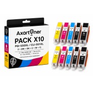 Compatible Pack x10 Canon PGI550XL / CLI551XL Cartuchos de Tinta