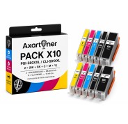 Compatible Pack x10 Canon PGI580XXL / CLI581XXL Cartuchos de Tinta PGI-580 / CLI-581