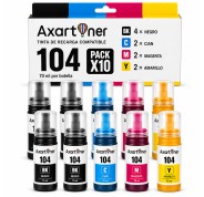 Compatible Pack x10 Epson 104 Botellas de Tinta