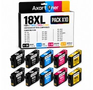 Compatible Pack x10 Epson T1811 / T1812 / T1813 / T1814 - 18XL Cartuchos de Tinta