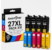 Compatible Pack x10 Epson T2711 / T2712 / T2713 / T2714 - 27XL Cartuchos de Tinta