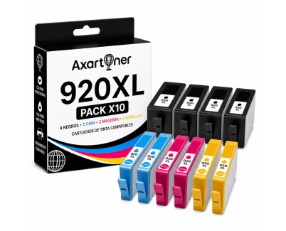 Compatible Pack x10 HP 920XL Cartuchos de Tinta