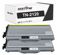 Compatible Pack x2 Brother TN2120 / TN2110 Negro Cartucho de Toner TN-2120 para Brother DCP-7030 DCP-7040 DCP-7045N HL-2140 HL-2150N HL-2170 HL-2170W MFC-7320 MFC-7340 MFC-7440N MFC-7840W