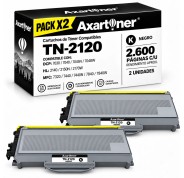 Compatible Pack x2 Brother TN2120 / TN2110 Negro Cartucho de Toner TN-2120 para Brother DCP-7030 DCP-7040 DCP-7045N HL-2140 HL-2150N HL-2170 HL-2170W MFC-7320 MFC-7340 MFC-7440N MFC-7840W