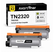 Compatible Pack x2 Brother TN2320 Negro Cartuchos de Toner para Brother MFC-L2700DW HL-L2300D HL-L2340DW DCP-L2520DW DCP-L2500D DCP-L2540DN MFC-L2720DW MFC-L2740DW