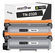 Compatible Pack x2 Brother TN2320 Negro Cartuchos de Toner para Brother MFC-L2700DW HL-L2300D HL-L2340DW DCP-L2520DW DCP-L2500D DCP-L2540DN MFC-L2720DW MFC-L2740DW