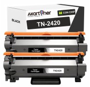 Compatible Pack x2 Brother TN2420 Negro - CON CHIP - Cartucho de Toner TN-2420 para Brother HL-L2310D HL-L2350DN HL-L2370DN HL-L2375DW DCP-L2510D DCP-L2530DW MFC-L2710DN MFC-L2730DW MFC-L2750DW