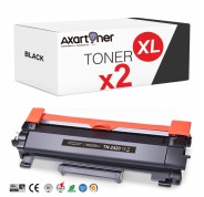 Compatible Pack x2 Brother TN2420 XL Negro - CON CHIP - Cartucho de Toner TN-2420 (ALTA CAPACIDAD / JUMBO)