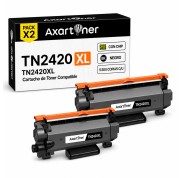 Compatible Pack x2 Brother TN2420 XL Negro - CON CHIP - Cartucho de Toner TN-2420 (ALTA CAPACIDAD / JUMBO) para Brother HL-L2310D HL-L2350DN HL-L2530DW HL-L2370DN HL-L2375DW DCP-L2510D MFC-L2710DN MFC-L2730DW MFC-L2750DW