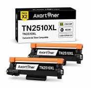 Compatible Pack x2 Brother TN2510XL Negro Cartucho de Toner para Brother DCP-L2620 / DCP-L2627 / DCP-L2660 / DCP-L2665 / HL-L2400 / HL-L2445 / HL-L2447 / MFC-L2800 / MFC-L2827 / MFC-L2835 / MFC-L2860 / MFC-L2960 / MFC-L2980
