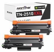 Compatible Pack x2 Brother TN2510XXL Negro Cartucho de Toner para Brother DCP-L2620 / DCP-L2627 / DCP-L2660 / DCP-L2665 / HL-L2400 / HL-L2445 / HL-L2447 / MFC-L2800 / MFC-L2827 / MFC-L2835 / MFC-L2860 / MFC-L2960 / MFC-L2980