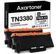 Compatible Pack x2 Brother TN3380 Negro Cartuchos de Toner TN-3380  TN-3300