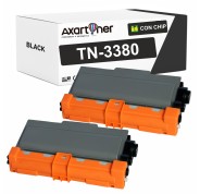 Compatible Pack x2 Brother TN3380 Negro Cartuchos de Toner TN-3380  TN-3300