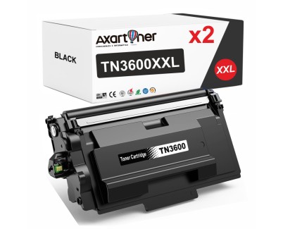 Compatible Pack x2 Brother TN3600XXL / TN-3600 XXL Negro Cartucho de Toner para Brother DCP-L5510 / HL-L5210 / HL-L6210 / HL-L6410 / MFC-L5710 / MFC-L6710 / MFC-L6910