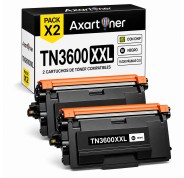 Compatible Pack x2 Brother TN3600XXL / TN-3600 XXL Negro Cartucho de Toner para Brother DCP-L5510DW / HL-L5210DN / HL-L5210DW / HL-L6210DW / HL-L6410DN / MFC-L5710DN / MFC-L5710DW / / MFC-L6710DW / MFC-L6910DN