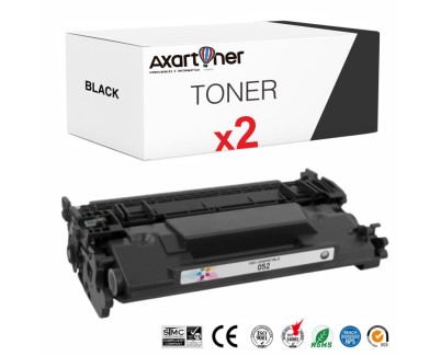 Compatible Pack x2 Canon 052 Negro Cartucho de Toner 2199C002 para LBP212, 214, 215, MF421, 426, 428, 429