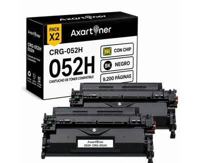Compatible Pack x2 Canon 052H / CRG052H Negro Cartucho de Toner 2200C002 para i-SENSYS LBP212dw, LBP214dw, LBP215x,i-SENSYS MF421dw,MF426dw, MF428x, MF429x
