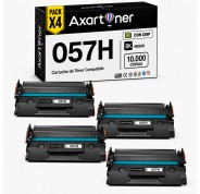Compatible Pack x4 Canon 057H / CRG057H - CON CHIP - Negro Cartucho de Toner 3010C002 LBP223, LBP226, LBP228, LBP233, MF443, MF445, MF446, MF449, MF453, MF455
