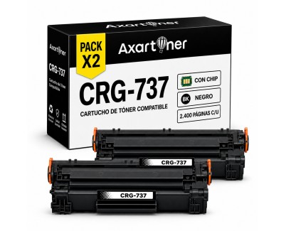Compatible Pack x2 Canon 737 Negro Cartuchos de Toner 9435B002 CRG737 para Canon i-SENSYS LBP151dw MF212w MF216n MF217w MF227dw MF229dw MF232w MF236n MF244dw MF247dw MF249dw