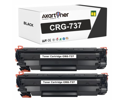 Compatible Pack x2 Canon 737 Negro Cartuchos de Toner 9435B002 CRG737 para Canon i-SENSYS LBP151dw MF212w MF216n MF217w MF227dw MF229dw MF232w MF236n MF244dw MF247dw MF249dw
