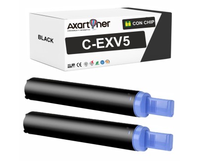 Compatible Pack x2 Canon CEXV5 Negro Cartucho de Toner 6836A002 / C-EXV5 para Canon IR1600 IR1605 IR1610 IR2000 IR2010