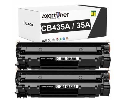 Compatible Pack x2 HP CB435A / 35A Negro Cartucho de Toner para HP LaserJet P1000 P1002 P1005 P1006 P1007 P1009 P1008