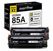 Compatible Pack x2 HP CE285A / 85A Negro Cartucho de Toner para HP LaserJet Pro P1102, P1102w, M1212nf, P1109w, M1217nfw, MF3010, 1102w